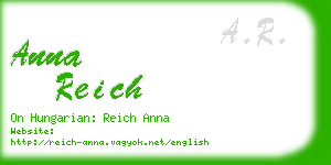 anna reich business card